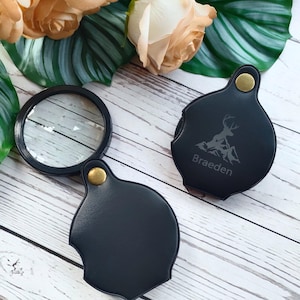 Lupa portátil personalizada, lupa plegable, artefacto de lectura, regalo de aniversario, regalos para él, regalo de boda, regalo de cumpleaños