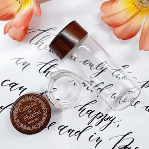 Frasco de vidrio con tapa de rosca personalizado, frasco portátil para café en polvo, frascos transparentes, minibotellas, botellas a granel, viales de vidrio vacíos, minitarro para miel.
