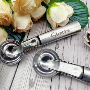 Customised stainless steel ice cream scoop,Metal Ice Cream Scoop,Wedding Ice Cream Scoop,Engraved Ice Cream Scoop,Unique Gift,Kitchen Gift