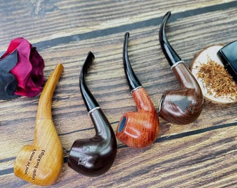 Customized handmade pipes ,Fathers Day Gifts, Gift for Him, Groomsman Gift Best Man, The Perfect Gift for Smokers, Personalized Wooden Pipes