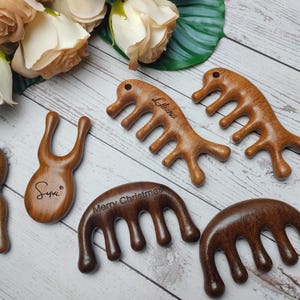 Customized wooden massage comb,Solid Wood Gua Sha Tool,Face Massage Comb,Multifunction Massage Comb,Mother&#39;s Day gift,wedding gift