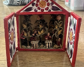 Nicario Jiménez Quispe Signierte Mais Handgefertigte Volkskunst