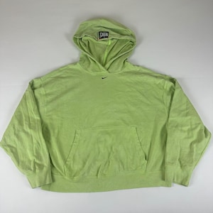 Nike Hoodie Damen Large Grün Pullover Sweatshirt Vintage 90er Jahre Just Do It Logo Bild 1