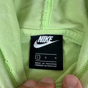 Nike Hoodie Damen Large Grün Pullover Sweatshirt Vintage 90er Jahre Just Do It Logo Bild 3