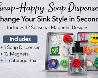 Snap-Happy Magnetic Soap Dispenser
