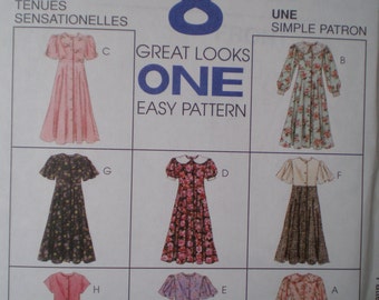 McCalls Pattern 8009 - New - Children's Dress - sizes 4,5,6 - Easy - Fashion