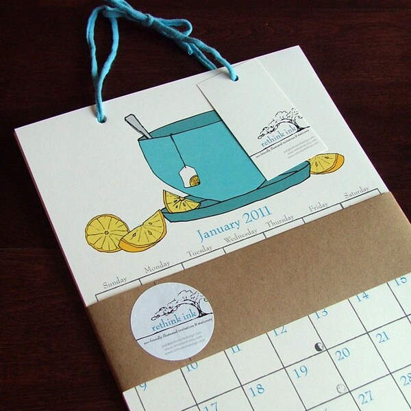 2011 hanging wall calendar - original illustrations, eco-friendly - in stock