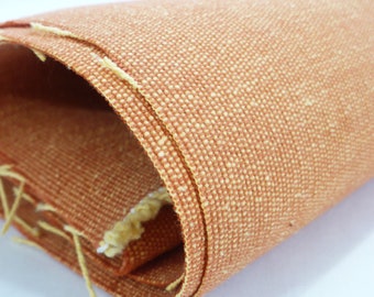 Textured upholstery fabric, Melon color, 1/2 YARD, Cotton, 54" wide, Pillow fabric, Fabric for tote bags