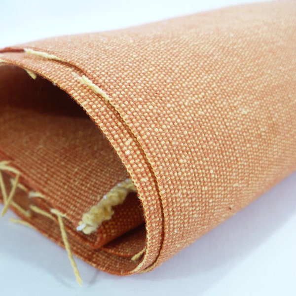 Textured upholstery fabric, Melon color, 1/2 YARD, Cotton, 54" wide, Pillow fabric, Fabric for tote bags