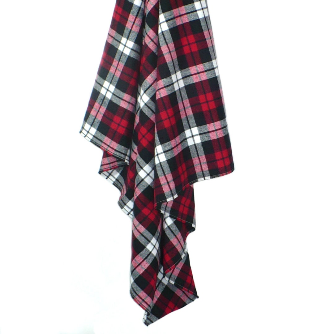 Swaddle Blanket Red Plaid Tartan Plaid Baby Blanket Etsy