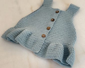 Ruffled Crochet Top Pattern – Baby & Toddler Sizes 12M-7Y (PDF Download)