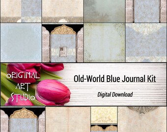 Old-World Blue Journal Kit