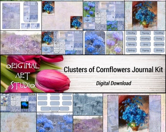 Clusters of Cornflowers Journal Kit