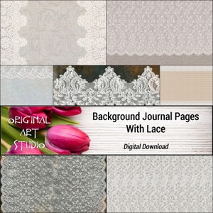 Background Journal Pages With Lace image 1