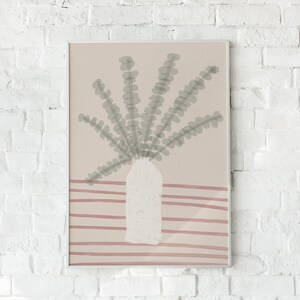 PLANT 02 // abstract poster, 8x10, 12x16, 18x24, minimalist art print, Pastel colors, abstract, art, boho poster image 2