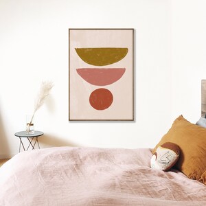 MITTEN AV ÅRHUNDRADETS FORMER #05 // abstrakt poster, 8x10, 10x10, 18x24, minimalistisk konsttryck, pastellfärger, abstrakt, konst bild 1