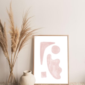 RÊVERIE #01  // abstract poster, 8x10, 16x20, 24x36, minimalist art print, Pastel colors, abstract, art, pink art