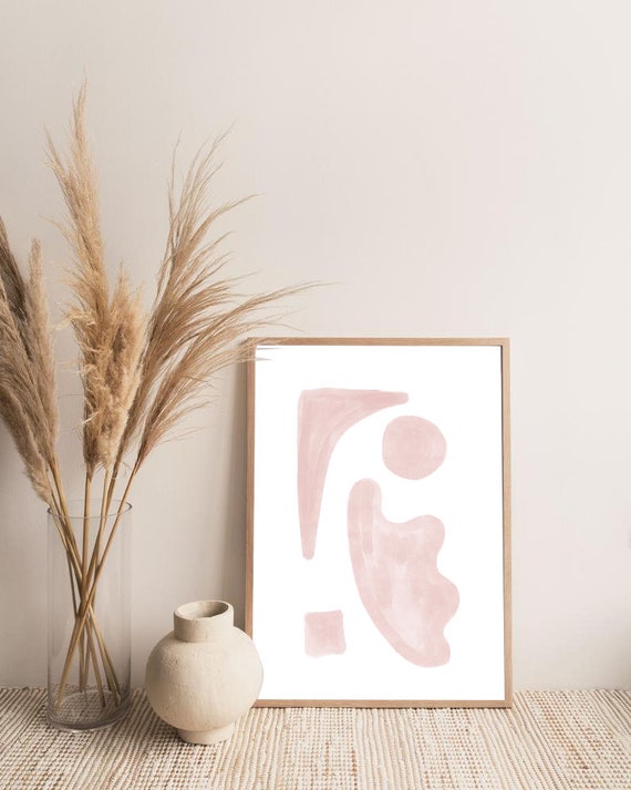 RÊVERIE #01  // abstract poster, 8x10, 16x20, 24x36, minimalist art print, Pastel colors, abstract, art, pink art