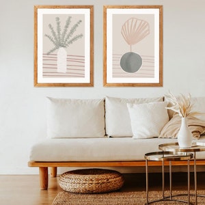 PLANT 02 // abstract poster, 8x10, 12x16, 18x24, minimalist art print, Pastel colors, abstract, art, boho poster image 5