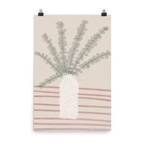PLANT 02 // abstract poster, 8x10, 12x16, 18x24, minimalist art print, Pastel colors, abstract, art, boho poster image 4