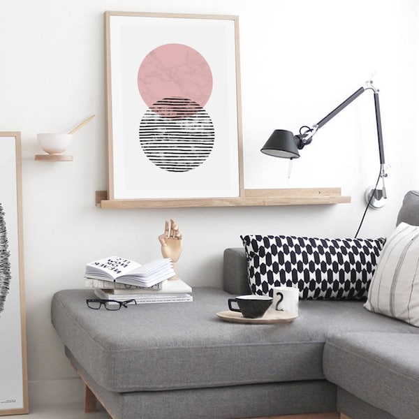 ART DUO // Mid centuty poster, 24x36, abstract art, minimalist art print, geometric print, scandinavian style, Nordic design