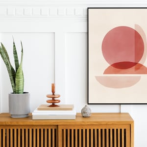 STACK #03 //  Mid Century Poster, 8x10, 16x20, 18x24, minimalist art print, Pastel colors, abstract, art, pink