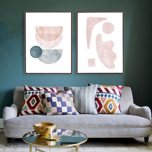 RÊVERIE #02 // Mid Century Poster, 8x10, 10x10, 18x24, minimalist art print, Pastel colors, abstract, art, circle image 2