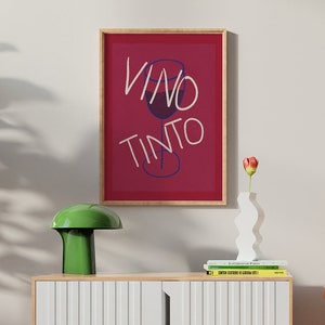APERO #07 // vino tinto, EDITION LIMITEE 12x16, 18x24, affiche esthétique, bar art, affiche colorée, affiche drôle