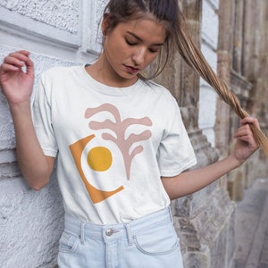 MATISSE #01 TSHIRT // Short-Sleeve Unisex T-Shirt, white, abstract art, geometrie art, pastel colors, drawing, boho, vintage