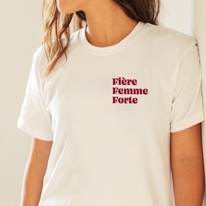 FIÈRE FEMME FORT // Short-Sleeve Unisex T-Shirt, white, abstract art, geometrie art, pastel colors, drawing image 3