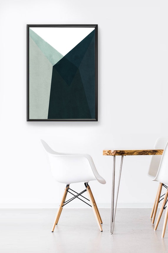 MID CENTURY Building //  Mid Century Poster, 8x10, 12x16, 18x24, minimalist art print, Pastel colors, abstract, art, green