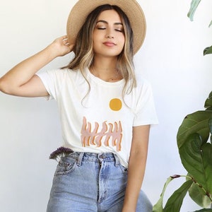 MATISSE #03 TSHIRT // Short-Sleeve Unisex T-Shirt, white, abstract art, geometrie art, pastel colors, drawing, boho, vintage
