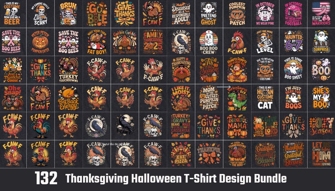 130+ MEGA BUNDLE Thanksgiving PNG Bundle Autumn Thankful Pumpkin Cozy ...