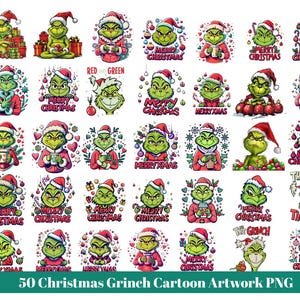 50 Grinch Bundle PNG Grinch Christmas, Grinch Png Grinch Christmas Bundle Grinch Christmas Png Grinch Funny Png Grinchface Png Comercial USE