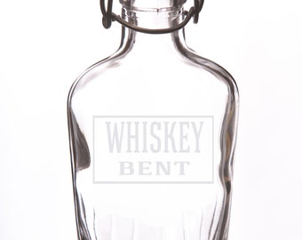 Whiskey Bent Glass Flask