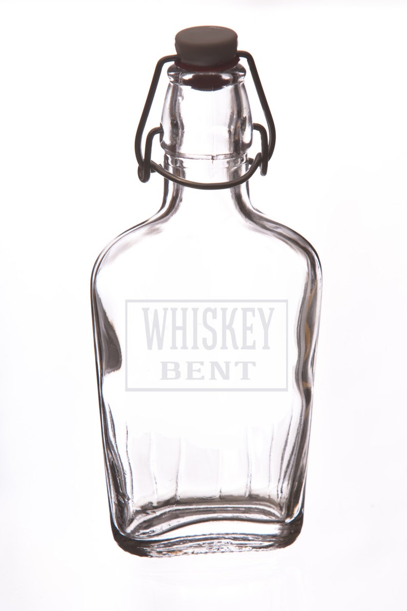 Whiskey Bent Glass Flask image 1