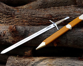 Custom LongSword | Engraved Viking LARP Sword |  Real J2 Steel Medieval Inpsired Blade