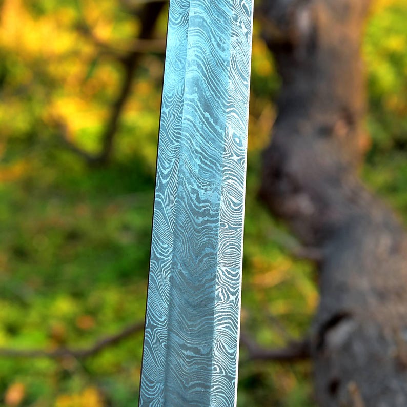 Viking Sword, Damascus Sword, Hand Forged Sword, Sword, Costume Weapon, Long Sword, Real Sword, Viking Gift, Groomsmen Gift, Birhtday Gift. Hanmdae Sword, Cosplay Sword,Larp Sword, Cletic Sword, Sword Blade, Master Sword, Zoros Sword