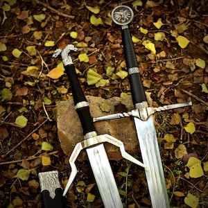 The Wticher Sword, Viking Sword, Geralt of Rivia Sword, The Witcher Wild Hunt Sword, Witcher 3 Replica Sword, Long Sword, Groomsmen Gift,