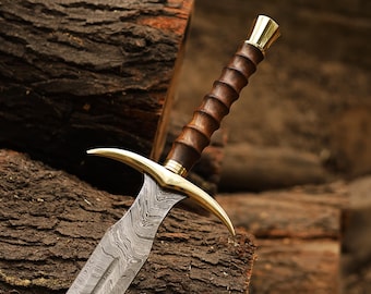 Viking Sword | Damascus Sword | Handmade Medieval Sword | Roman Sword | Custom Sword with Leather Sheath | Groomsmen Gift | Wedding Gift.