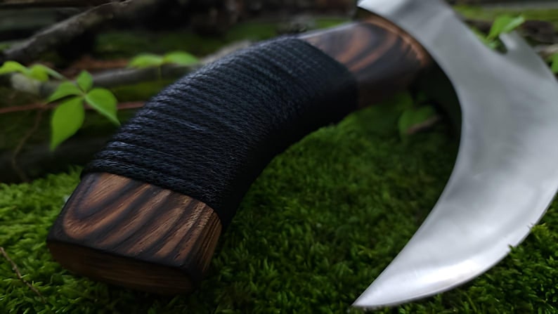 Pizza Axe, Viking Axe, Pizza Cutter, Handmade Viking Style Axe, Kitchen Axe, Birthday Gift for Him, Anniversary Gift for Men, Viking Gifts, Rustic Pizza Cutter, Carbon Steel Axe, Ash Wood Handle Axe, Unique Pizza Cutter, Custom Viking Axe,