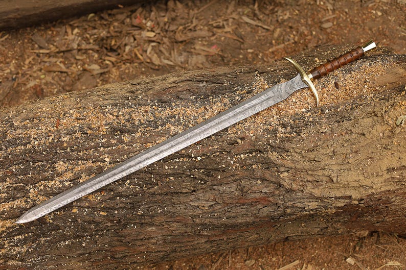 Viking Sword, Damascus Sword, Handmade Medieval Sword,  Roman Sword, Custom Sword with Leather Sheath, Groomsmen Gift, Wedding gift, Long Sword, Master Sword, Buster Sword, Costume Weapon, Wooden Sword, Knight Sword, Custom Sword, Sword Viking