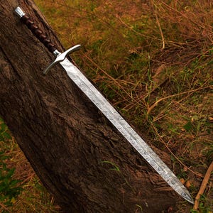 Viking Sword, Damascus Sword, Handmade Medieval Sword,  Roman Sword, Custom Sword with Leather Sheath, Groomsmen Gift, Wedding gift, Long Sword, Master Sword, Buster Sword, Costume Weapon, Wooden Sword, Knight Sword, Custom Sword, Sword Viking