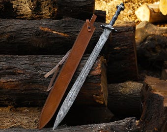 Damascus Sword | Viking Sword | Handmade Medieval Sword | Roman Sword | Custom Real Sword | Groomsmen Gift | Birthday Gift | Gift For Him