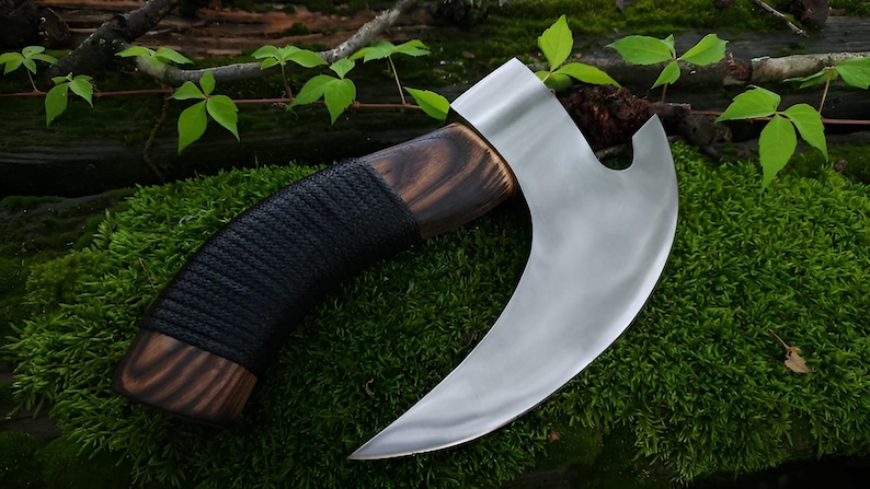 Pizza Axe, Viking Axe, Pizza Cutter, Handmade Viking Style Axe, Kitchen Axe, Birthday Gift for Him, Anniversary Gift for Men, Viking Gifts, Rustic Pizza Cutter, Carbon Steel Axe, Ash Wood Handle Axe, Unique Pizza Cutter, Custom Viking Axe,