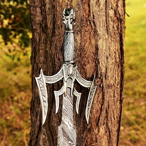 Hand Forged Viking Sword | Real Damascus Sword | Medieval Sword | Authentic Sword | Custom Long Sword | Groomsmen Gift | Gift for Him.