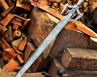 Damacsus Viking LongSword | Real LARP Sword | Handmade Sword for Cosplay & Display