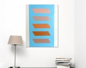 Geometric Abstract acrylic painting 20" x 16" painting on canvas - ready to hang
