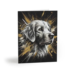 Chesapeake Bay Retriever Artistic Greeting Card Set of 8, Customizable Pet Sentiment, Dog Lover Birthday, Thank You Notes, Sympathy, Holiday