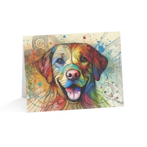 Juego de 10 tarjetas de felicitación artísticas personalizadas de Chesapeake Bay Retriever: ideal para amantes de las mascotas, ocasiones especiales, deseos de cumpleaños y agradecimientos.
